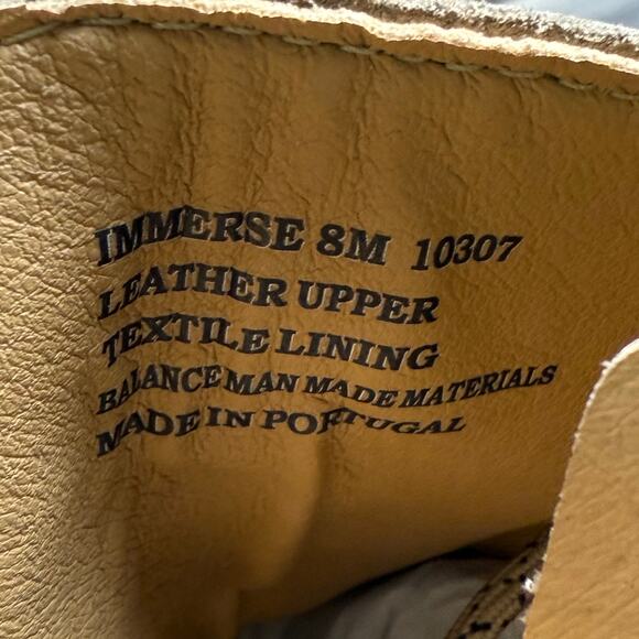 NIB OTBT Immerse 8M Lace Up Boots Combat Booties Beige Nubuck Made In Portugal - Picture 10 of 11